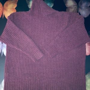 aerie maroon oversized turtleneck - large